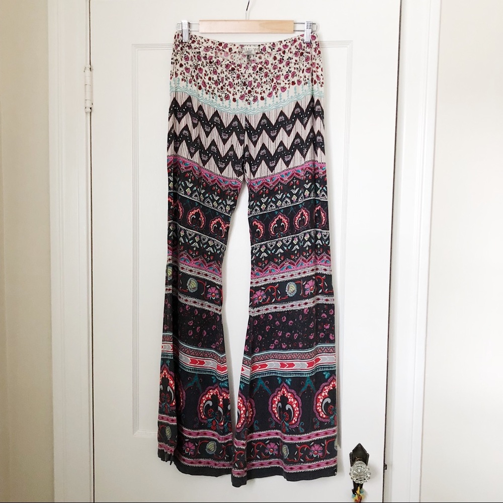 Billabong Boho Hippie Bell Bottom Palazzo Pants